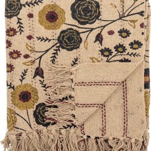 Hnědá deka z recyklované bavlny 130x160 cm Eydis – Bloomingville