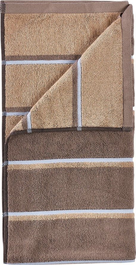 Hnědá/béžová bavlněná osuška 70x140 cm Sauna – Zone