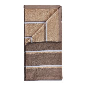 Hnědý/béžový bavlněný ručník 50x100 cm Sauna – Zone