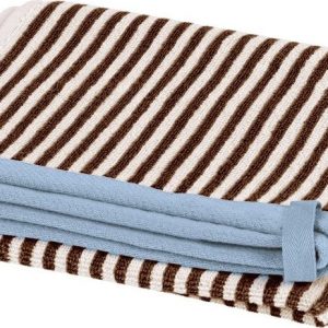 Hnědý/krémový froté bavlněný ručník 50x80 cm Gobo – noo.ma