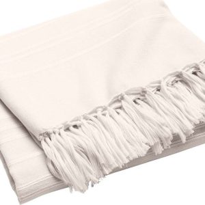 Krémový bavlněný přehoz 125x150 cm Lilia – douceur d'intérieur