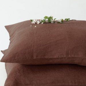 Lněný povlak na polštář 50x70 cm Chocolate – Linen Tales