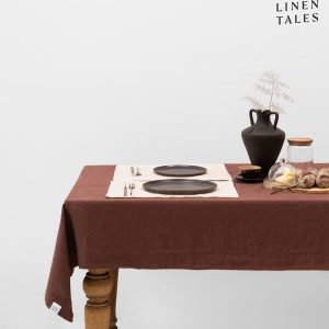 Lněný ubrus 140x200 cm Chocolate – Linen Tales