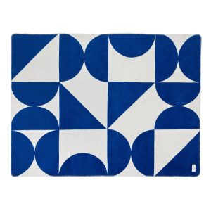 Modrá/krémová deka 150x200 cm Tul – noo.ma