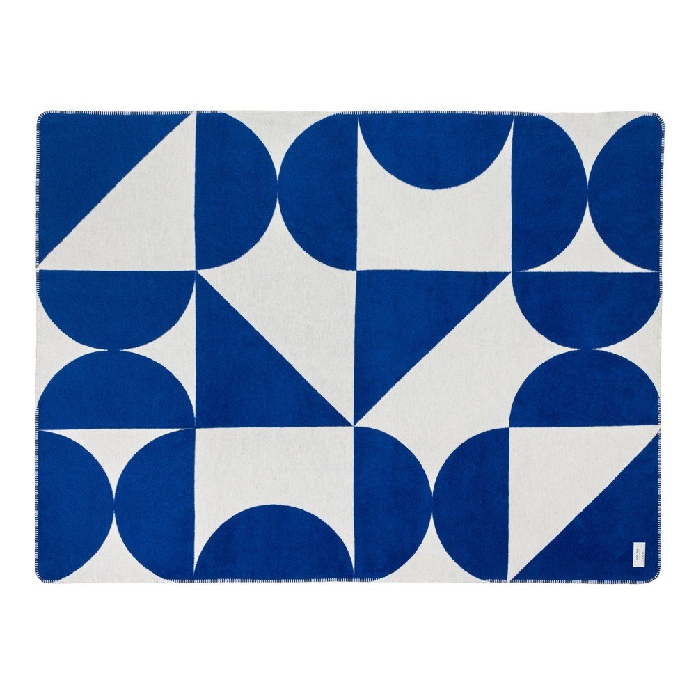 Modrá/krémová deka 150x200 cm Tul – noo.ma