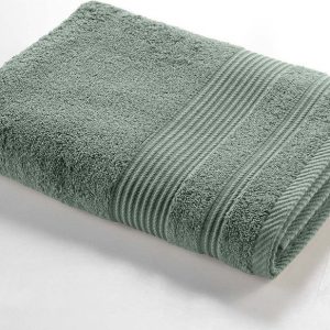 Šalvějově zelená froté bavlněná osuška 70x130 cm Tendresse – douceur d'intérieur