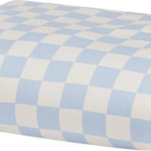 Světle modrý/krémový povlak na peřinu na jednolůžko z bavlněného saténu 140x200 cm Plu – noo.ma