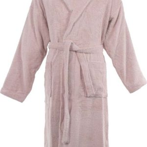 Světle růžový bavlněný župan velikost S/M Lindu – Tiseco Home Studio