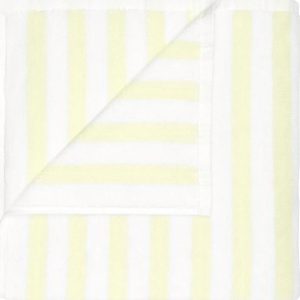 Světle žlutá/bílá froté osuška z bio bavlny 70x140 cm Arto – Blomus