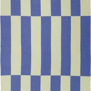 Světle žlutá/modrá bavlněná plážová osuška 100x160 cm Su – noo.ma