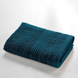 Tmavě modrý froté bavlněný ručník 50x90 cm Tendresse – douceur d'intérieur