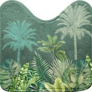 Zelená textilní WC koupelnová předložka 45x45 cm Vagabonde – douceur d'intérieur
