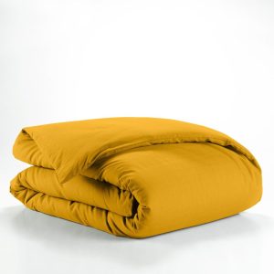 Žlutý bavlněný povlak na peřinu na jednolůžko 140x200 cm Lina – douceur d'intérieur
