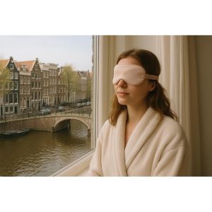 Růžová hedvábná maska na spaní Mulberry Silk – Mila Home Luxury