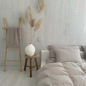 Béžové mušelínové povlečení na jednolůžko 135x200 cm Plain Muslin – Butter Kings