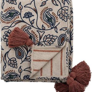 Deka s příměsí bavlny 130x160 cm Paisley – Bloomingville