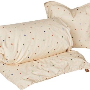 Krémové bavlněné dětské povlečení do postýlky 70x100 cm Konfetti – OYOY Mini