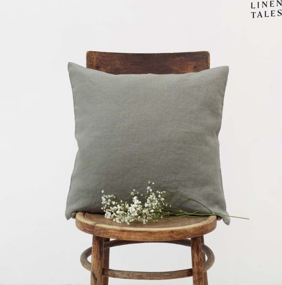 Lněný povlak na polštář 50x50 cm Khaki – Linen Tales