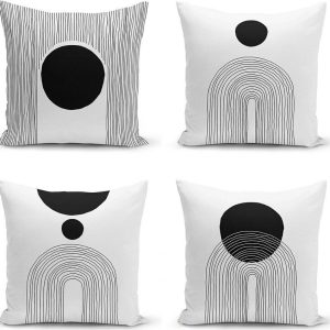 Povlaky na polštáře v sadě 4 ks 43x43 cm Simple Arch – Minimalist Cushion Covers