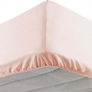 Růžové napínací prostěradlo z mikrovlákna 140x190 cm Oscar – douceur d'intérieur