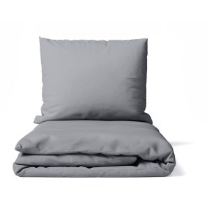 Šedé povlečení na dvoulůžko z mikrosaténu 200x200 cm Basic – Bonami Essentials