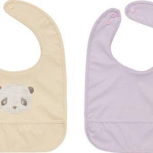 Světle žluté/fialové bryndáky v sadě 2 ks Lun Lun Panda – OYOY Mini