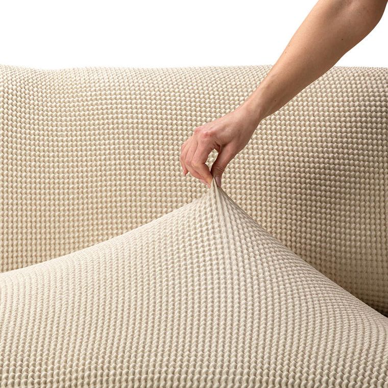 Super strečové potahy NIAGARA smetanová taburet (40 - 60 cm) - Obrázek 4
