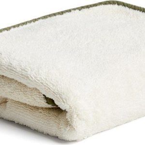 Bílý/zelený froté bavlněný ručník 50x90 cm Sedora – Kave Home