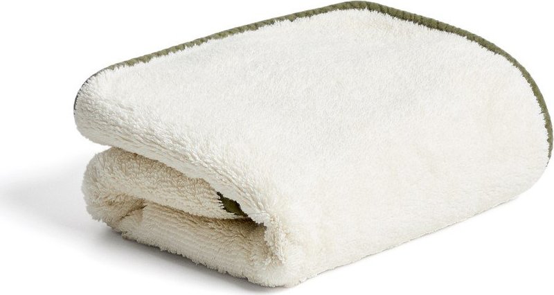 Bílý/zelený froté bavlněný ručník 50x90 cm Sedora – Kave Home