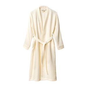 Krémový mušelínový župan velikost S/M Kimono – Foutastic