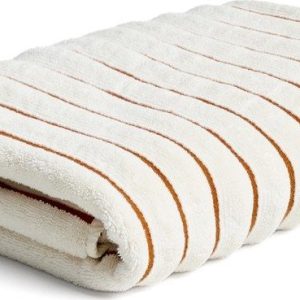 Oranžová/béžová froté bavlněná osuška 70x140 cm Dorane – Kave Home