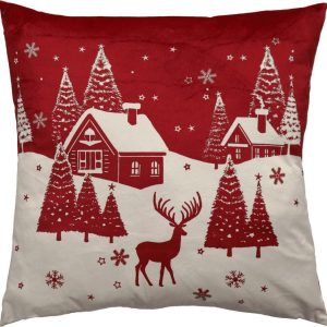 Sametový dekorační polštář s vánočním motivem 50x50 cm Valea – douceur d'intérieur