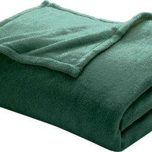 Zelená deka z mikroflanelu 220x240 cm Flanou – douceur d'intérieur