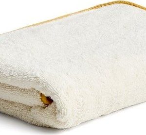 Žlutá/bílá froté bavlněná osuška 70x140 cm Sedora – Kave Home