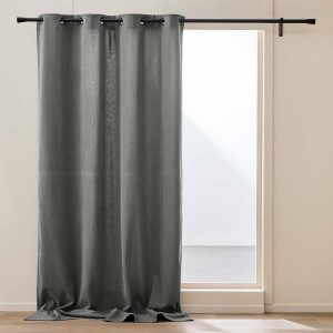 Antracitový manšestrový termo závěs 140x260 cm Madison – douceur d'intérieur