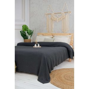 Antracitový přehoz 240x220 cm Marla – Mijolnir
