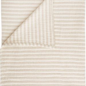 Bavlněná deka v přírodní barvě 150x200 cm Cotton Muslin Stripe – Bianca