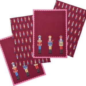 Bavlněné utěrky v sadě 4 ks s vánočním motivem 70x50 cm Christmas Nutcracker – Catherine Lansfield