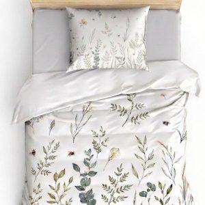 Bílé povlečení na jednolůžko 200x140 cm Gardenia – Mijolnir
