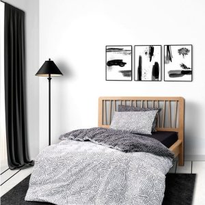 Černé povlečení na jednolůžko 200x140 cm Maze – Mijolnir