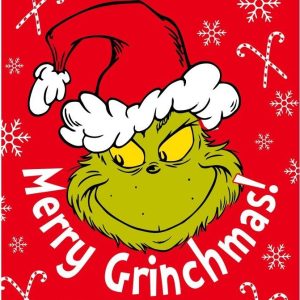 Červená dětská deka z mikroflanelu 100x150 cm Grinch – Jerry Fabrics