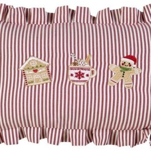 Dekorační polštář s vánočním motivem 30x50 cm Christmas Gingerbread Stripe – Catherine Lansfield