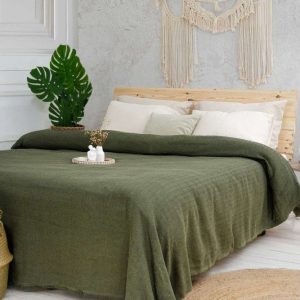 Khaki přehoz 240x220 cm Marla – Mijolnir