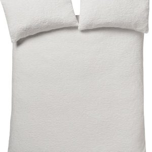 Krémové povlečení na dvoulůžko 200x200 cm Textured Wave Faux Fur – Catherine Lansfield