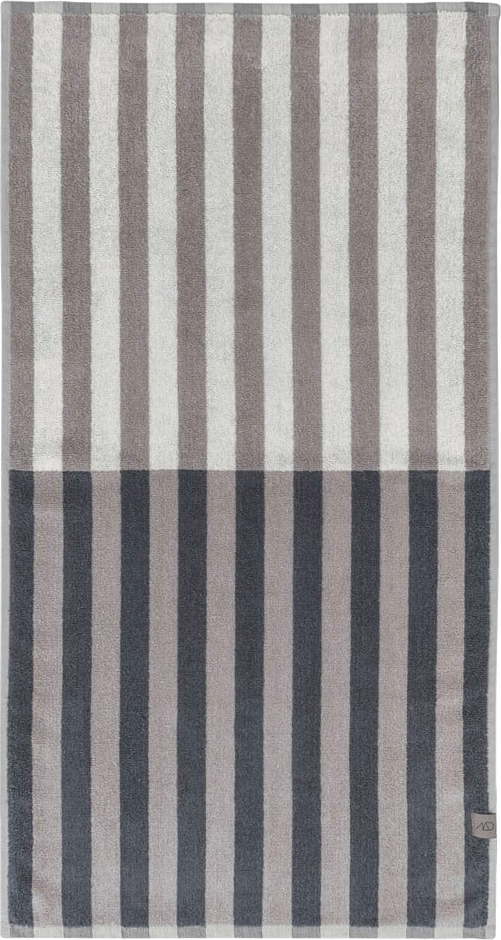 Modro-šedý ručník z bio bavlny 50x90 cm Disorder – Mette Ditmer Denmark