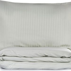 Šalvějově zelené povlečení na jednolůžko 200x140 cm Stripe – Mijolnir