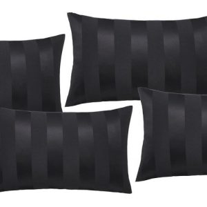 Saténové povlaky na polštáře v sadě 4 ks 75x50 cm So Soft Satin Stripe – Catherine Lansfield