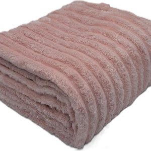 Starorůžová deka 150x200 cm Stripe – My House