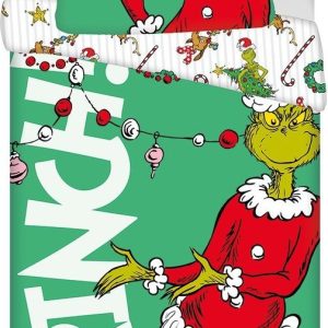Zelené bavlněné dětské povlečení na jednolůžko 200x140 cm Grinch – Jerry Fabrics