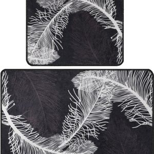 Antracitové koupelnové předložky v sadě 2 ks 60x100 cm Alisan – Foutastic